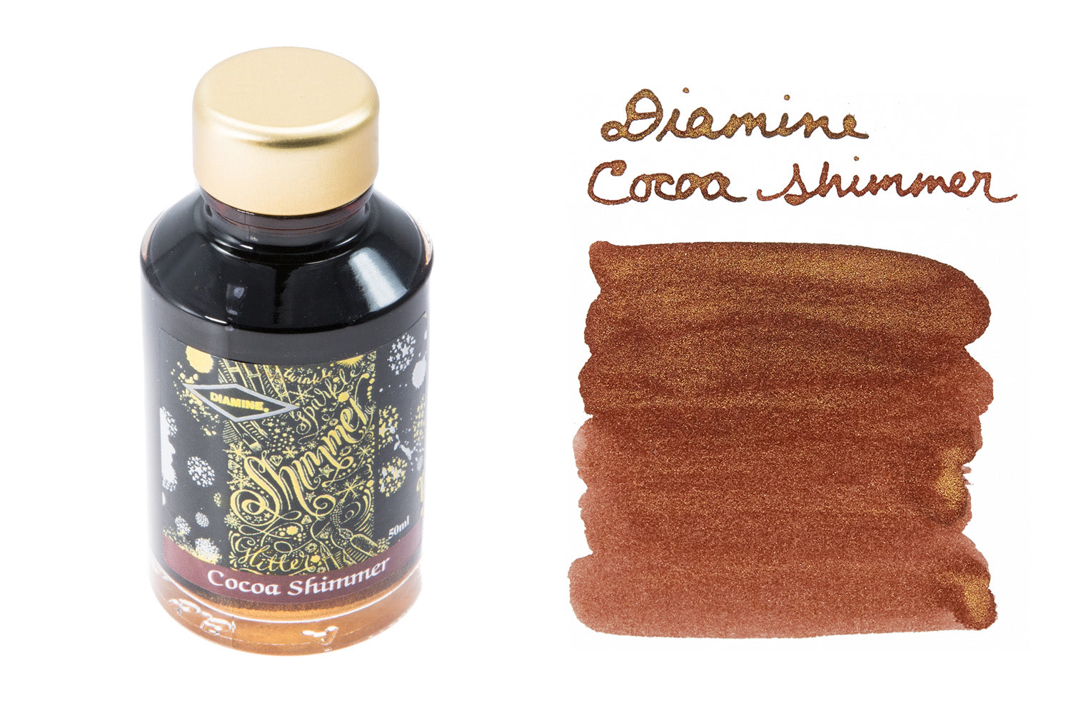 Diamine Cocoa Shimmer - 50ml Bottled Ink