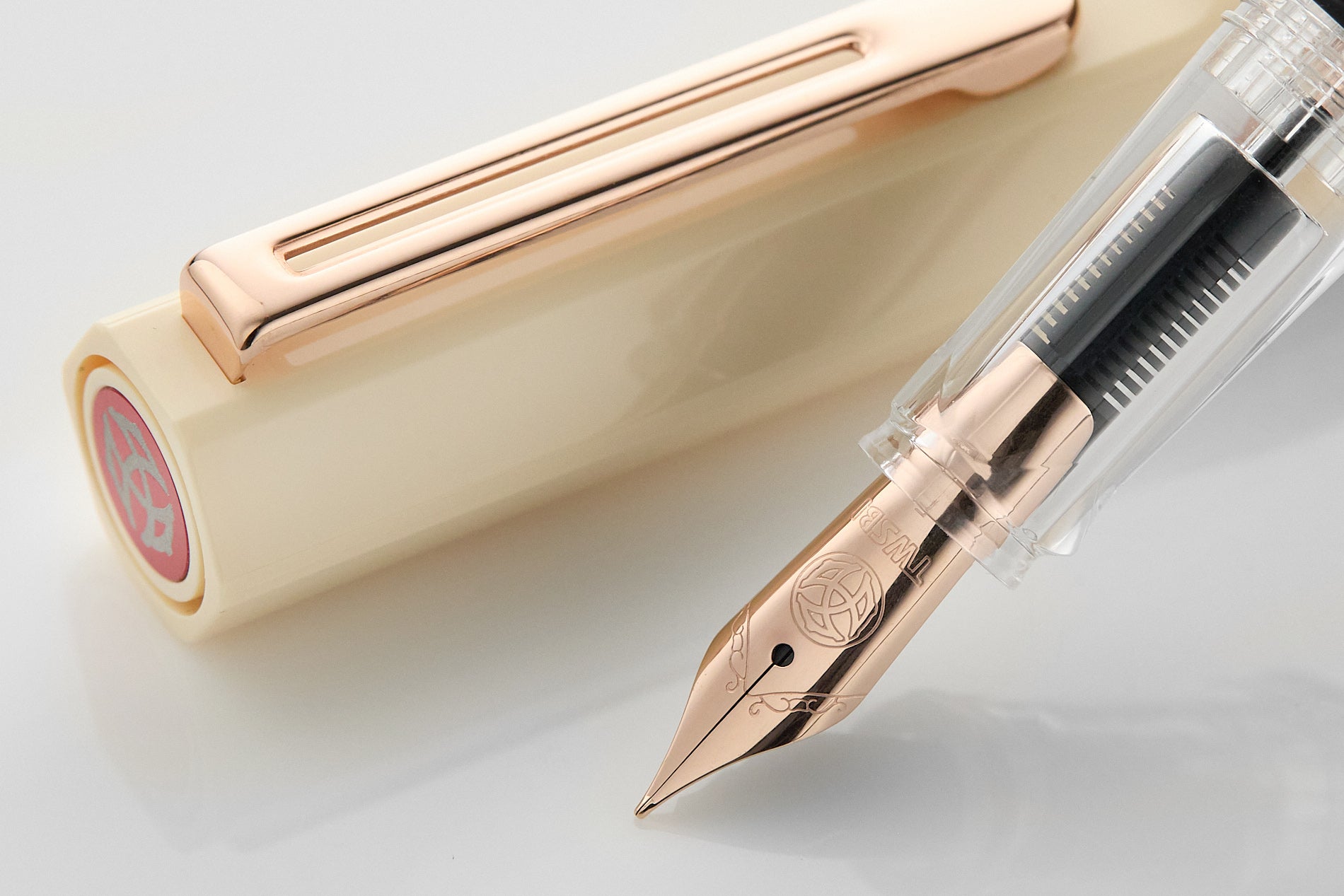 TWSBI ECO Fountain Pen - Creme w/ RoseGold