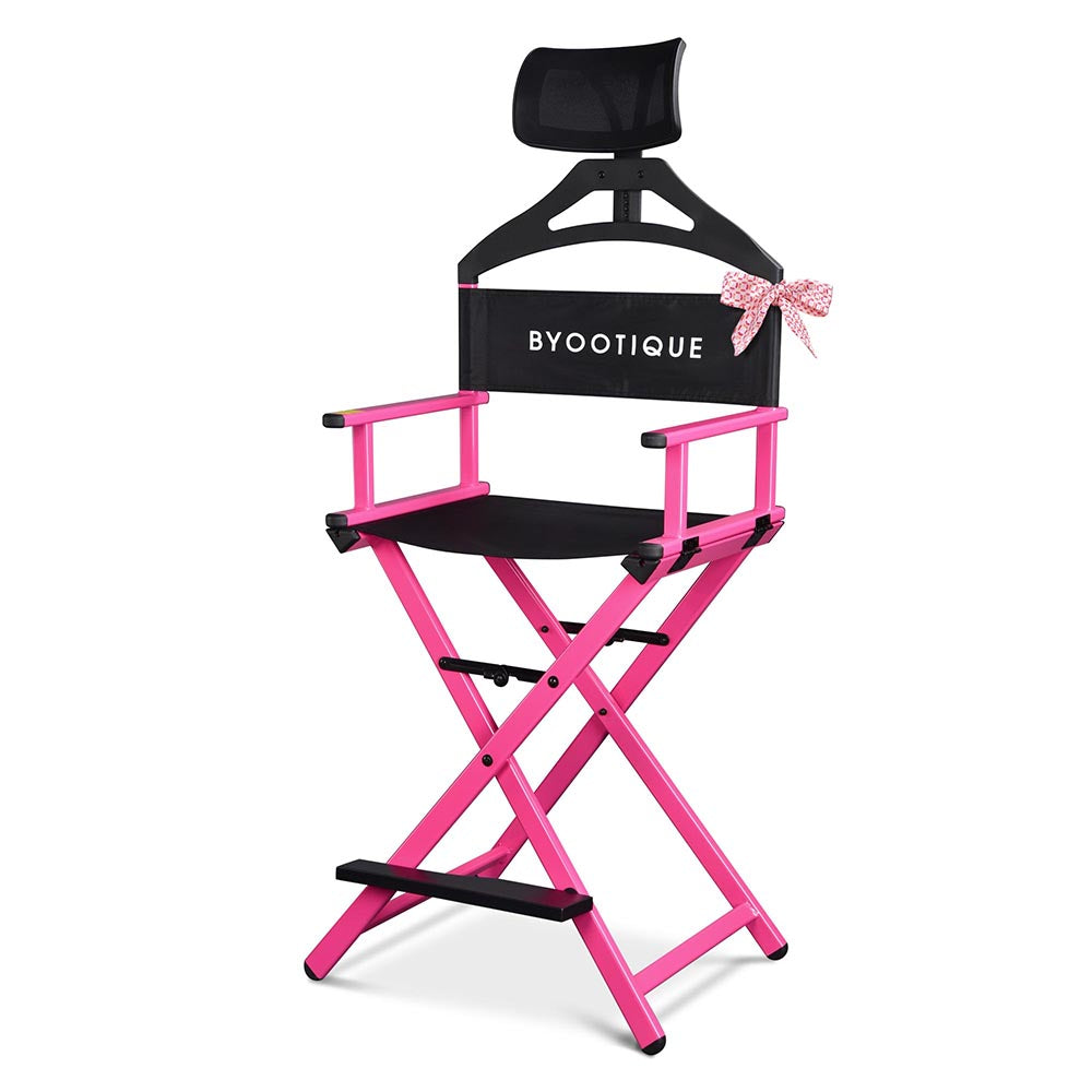 Byootique Makeup Directors Chair 28in.Tall Highback with Headrest