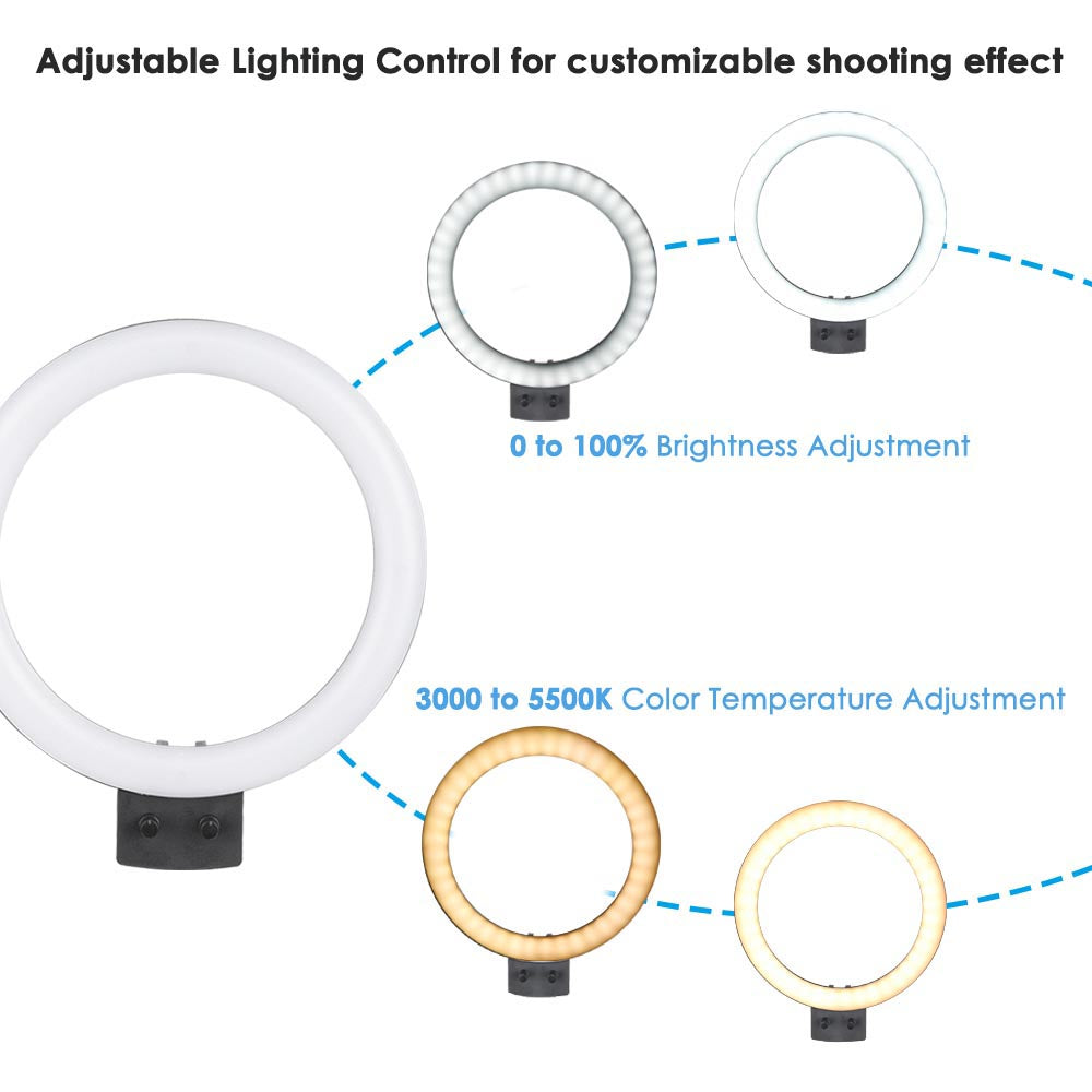 Yescom 8 Ring Light w/ Stand Angeleye Photo Video Social Lighting