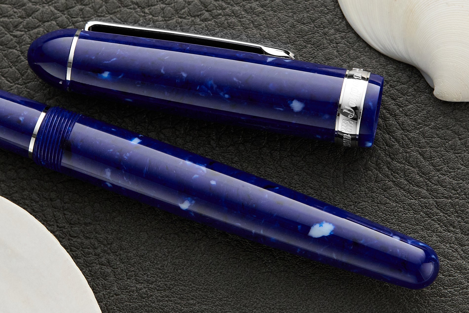 Platinum #3776 Celluloid Fountain Pen - Midnight Blue Ocean