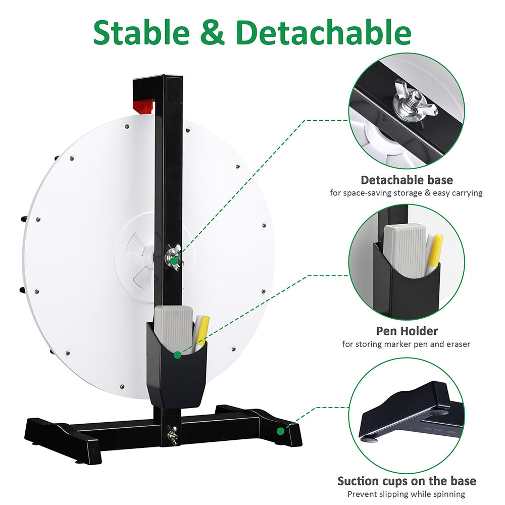 WinSpin 15 Prize Wheel Tabletop Floor Stand 12-Slot