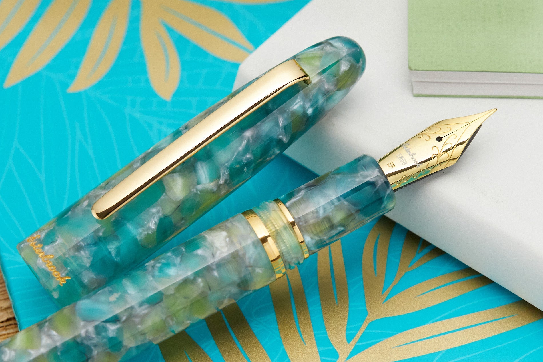 Esterbrook Estie Fountain Pen Gift Set - Sea Glass/Gold