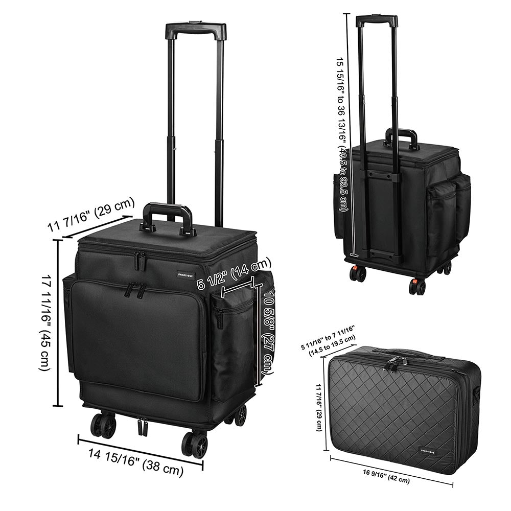 Byootique Hairdresser Suitcase on Wheels with Soft Train Bag Case