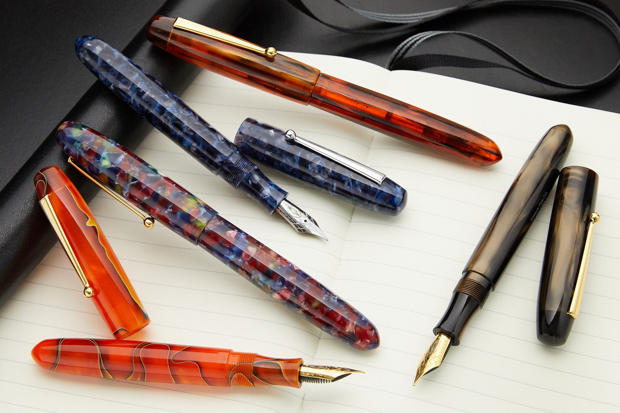 Edison Collier Fountain Pen - Persimmon Swirl