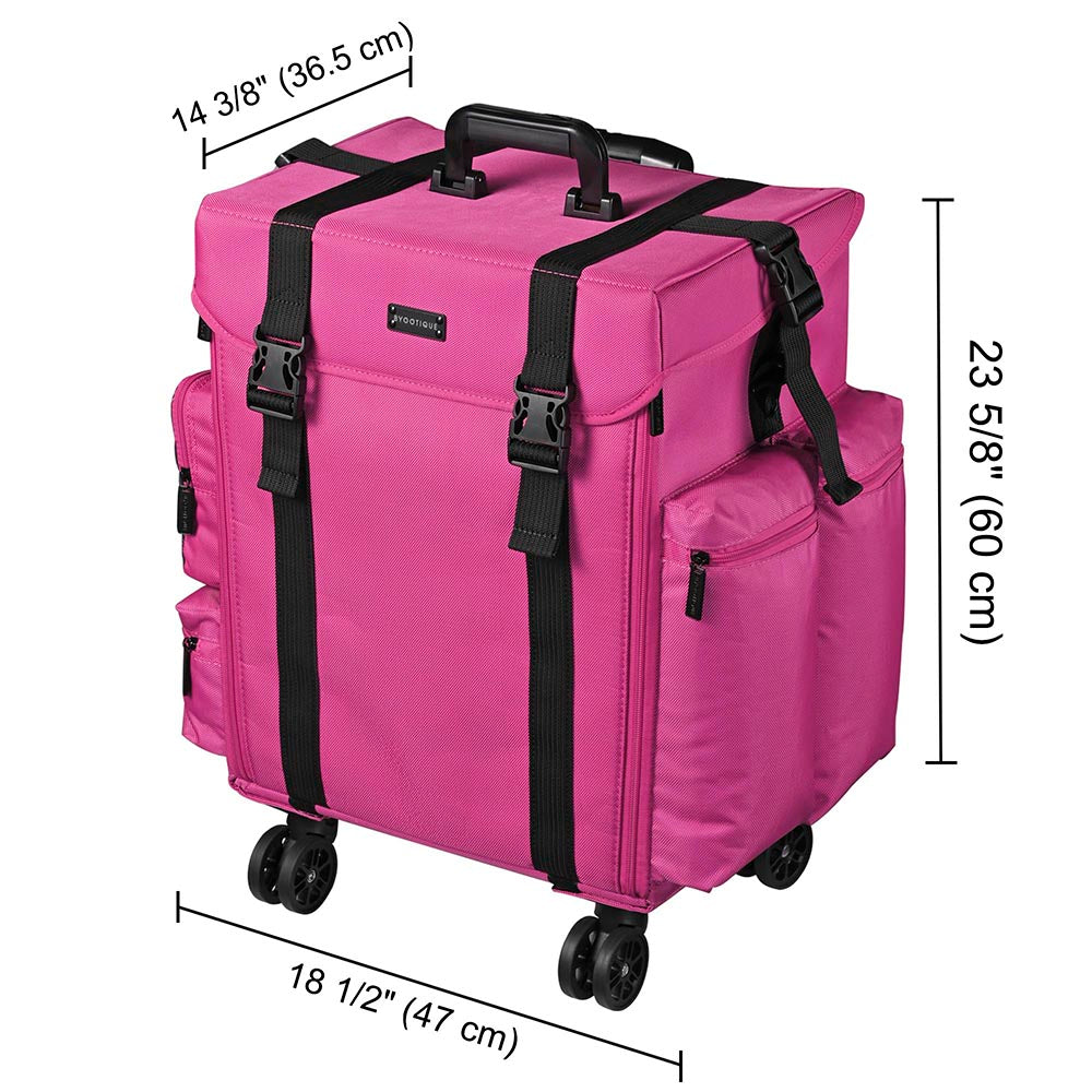 Byootique Rolling Makeup Suitcase with Drawers Nylon