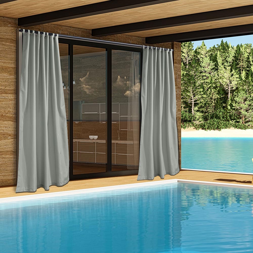 Yescom 2-Pcs Outdoor Tab Top Curtain Panel, 54Wx84L