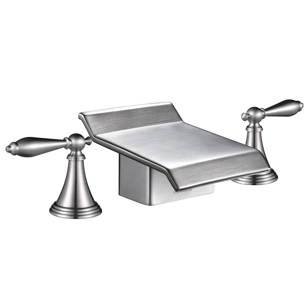 Yescom 2-handle Widespread Bathtub Faucet Brushed Nickel