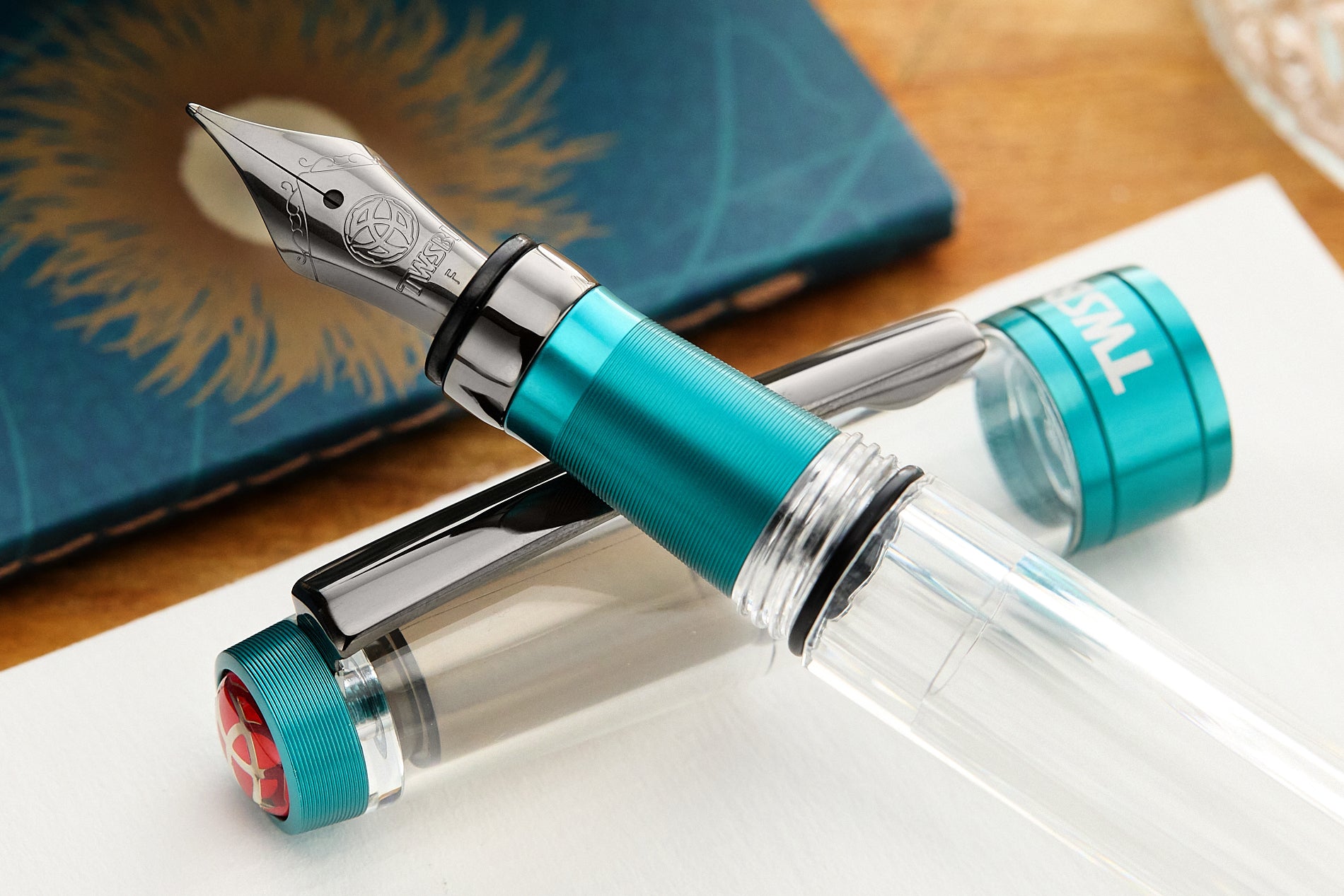 TWSBI Diamond 580ALR Fountain Pen - Caribbean w/ Onyx