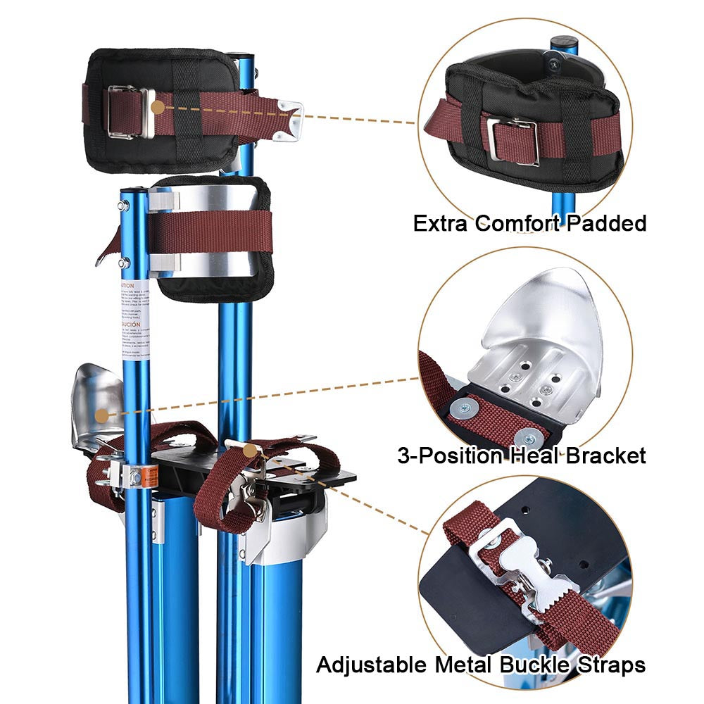 Yescom Drywall Stilts 50 - 64 Adjustable Aluminum Color Options