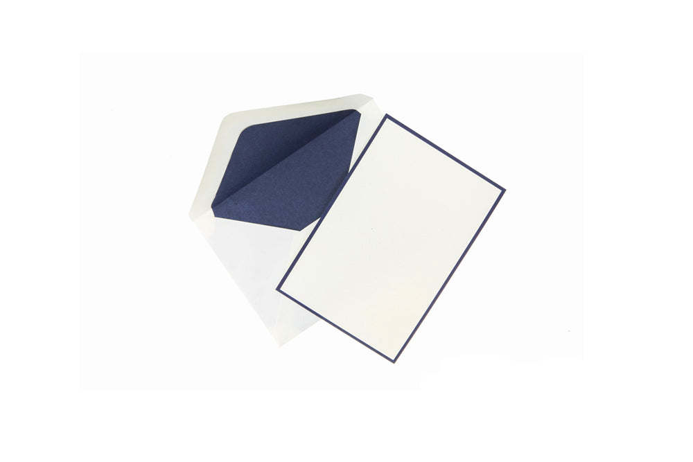 Original Crown Mill Bicolor Note Card Correspondence Set - Cream/Navy