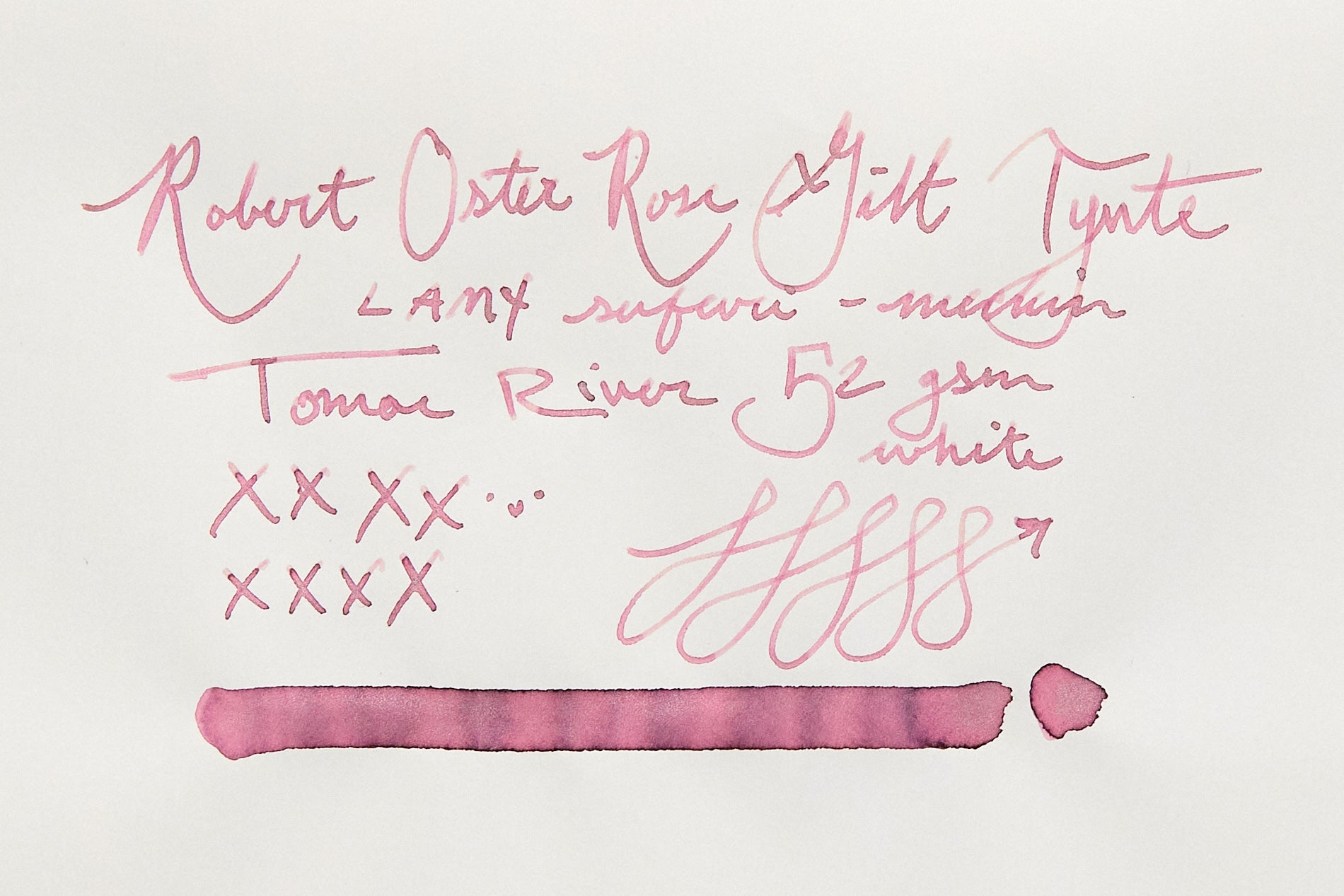 Robert Oster Rose Gilt Tynte - Ink Sample