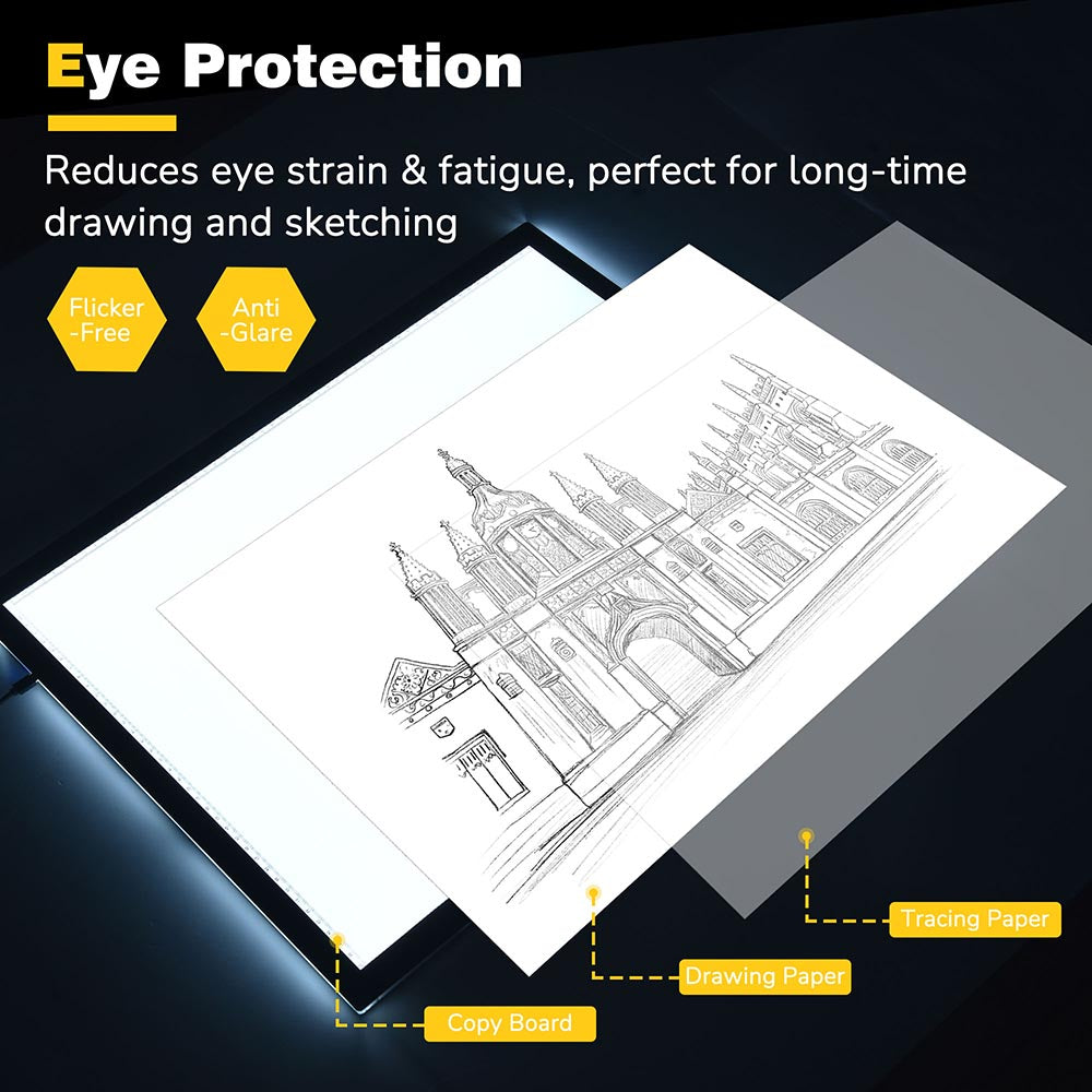 Yescom A2 Light Box Tracing Light Pad 23x16in