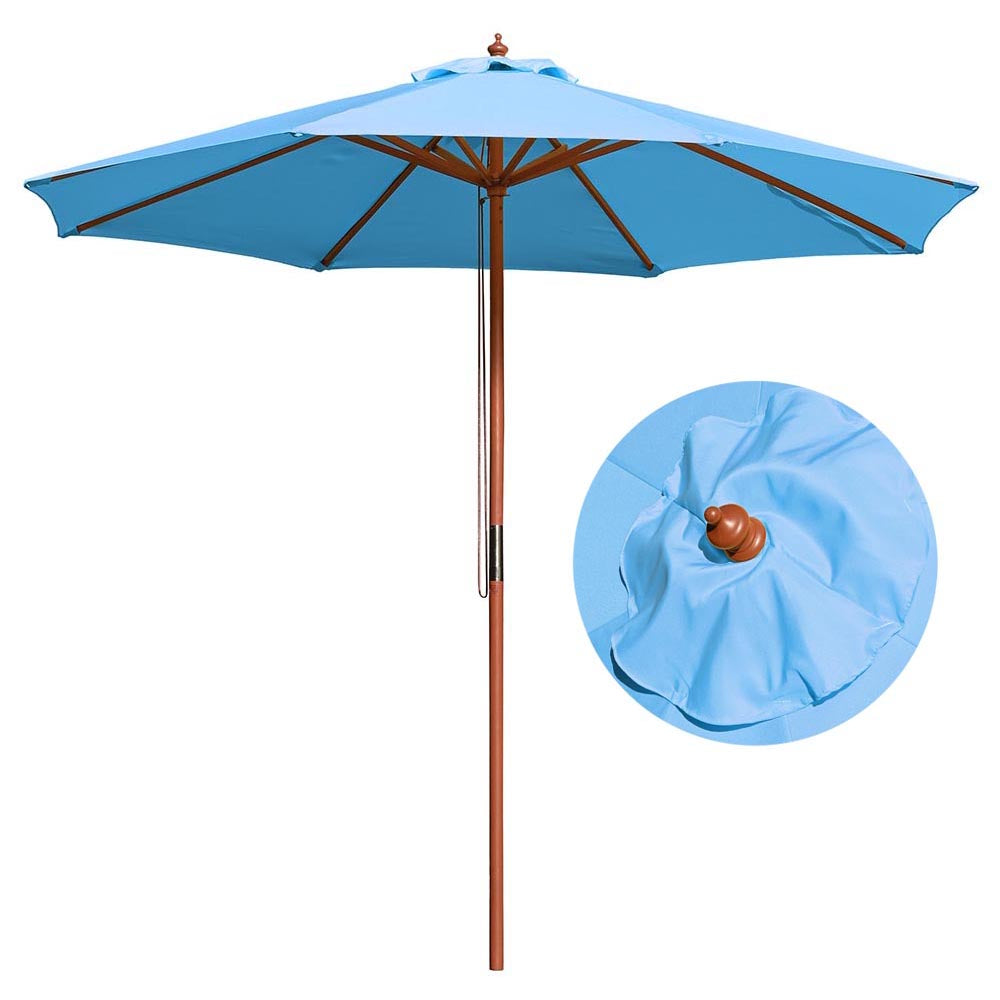 Yescom 9ft Patio Wood Market Umbrella Multiple Colors