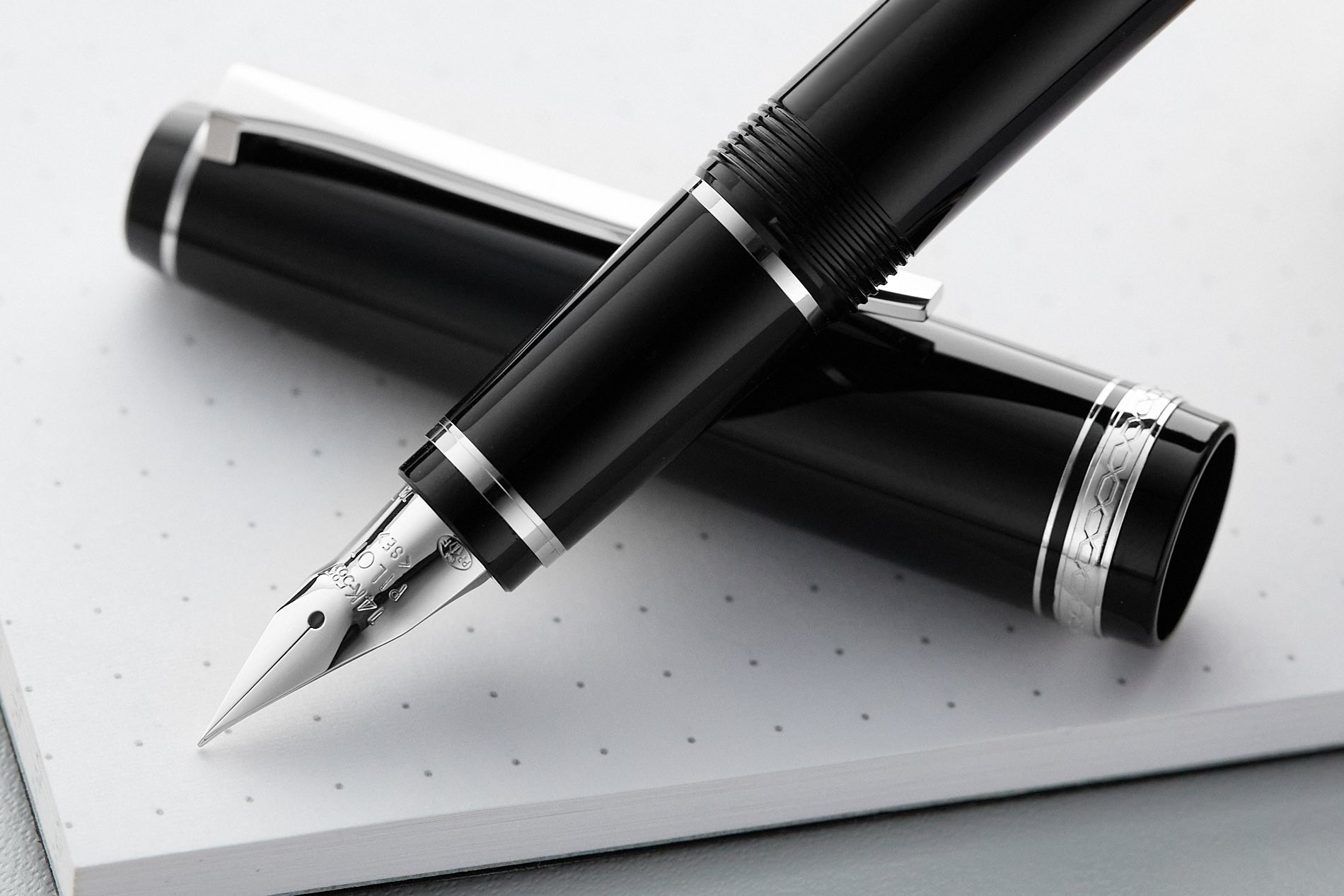 Pilot Falcon Fountain Pen - Black/Rhodium