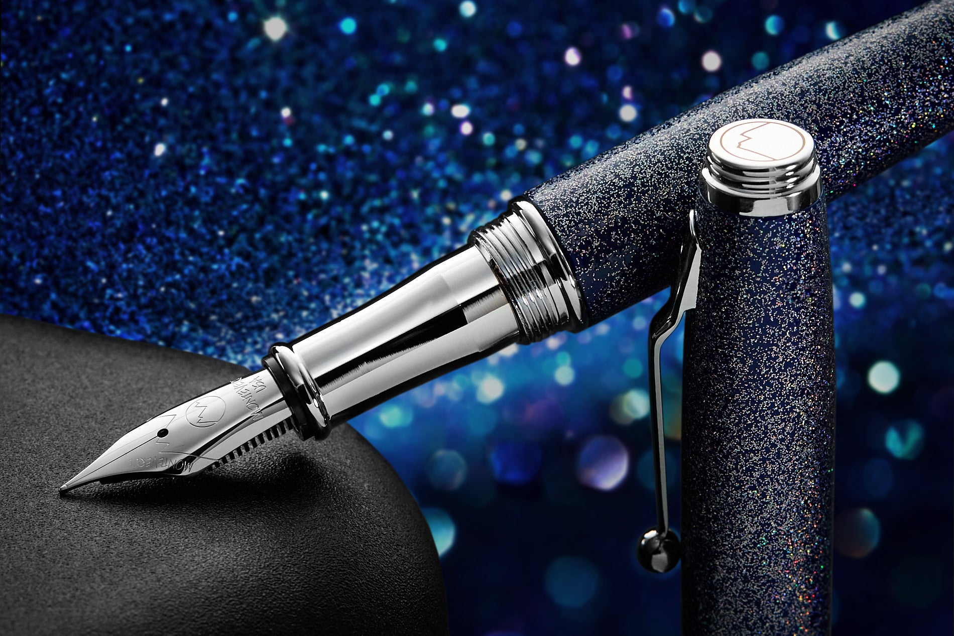 Monteverde Invincia Fountain Pen - Blue Sparkle City (Special Edition)