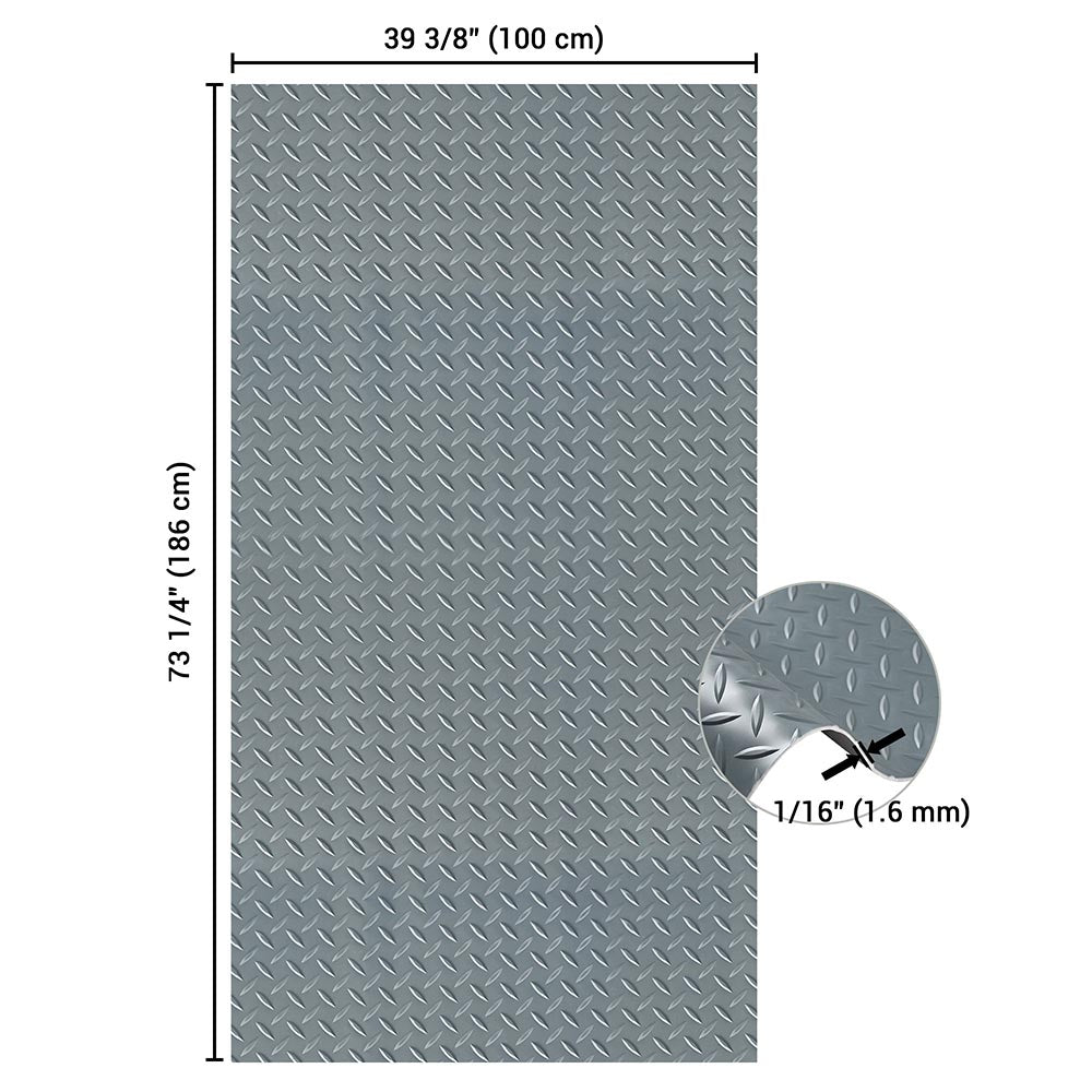 Yescom Garage Floor Mat Vinyl Roll Diamond Gray