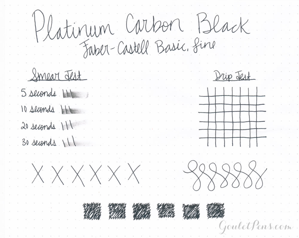 Platinum Carbon Black - Ink Sample