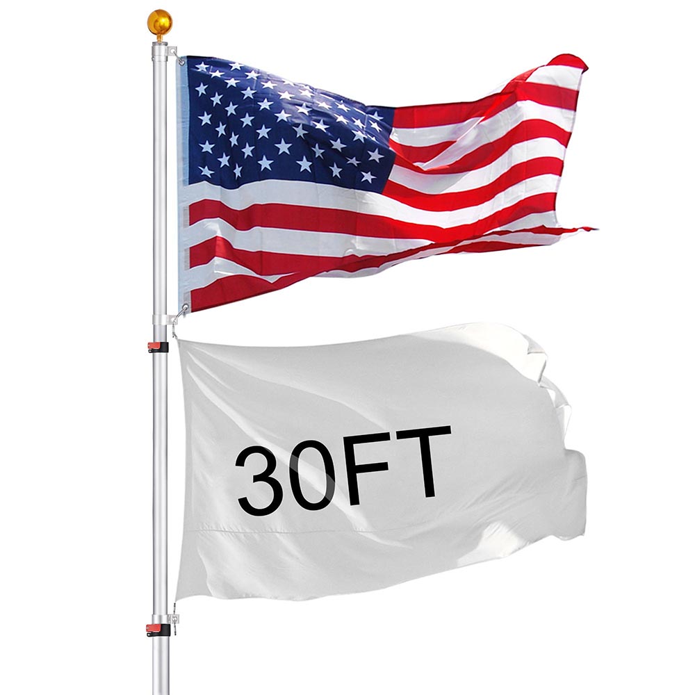 Yescom 30' American Aluminum Telescopic Flag Pole