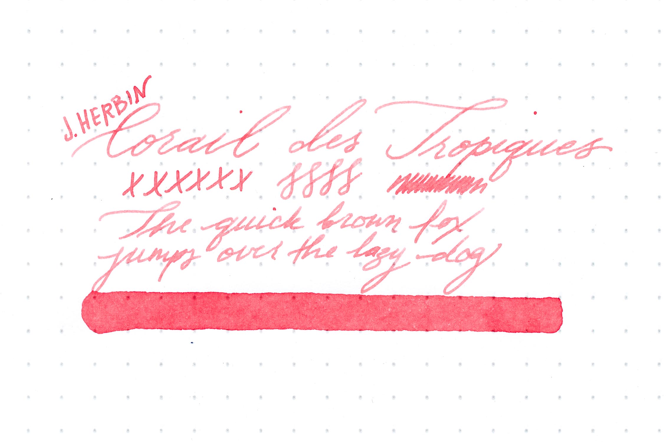 Jacques Herbin Corail des Tropiques - Ink Sample