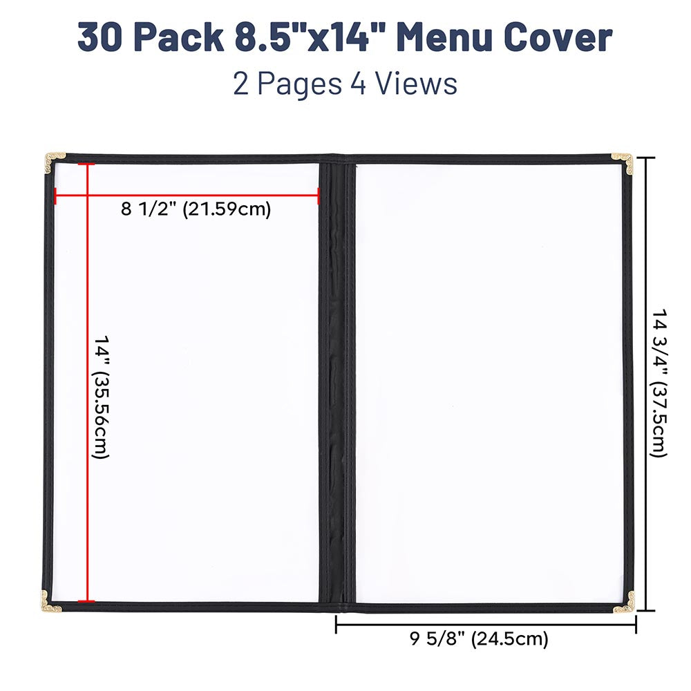 Yescom 30x Menu Covers Cafe Restaurant Double 8.5x14