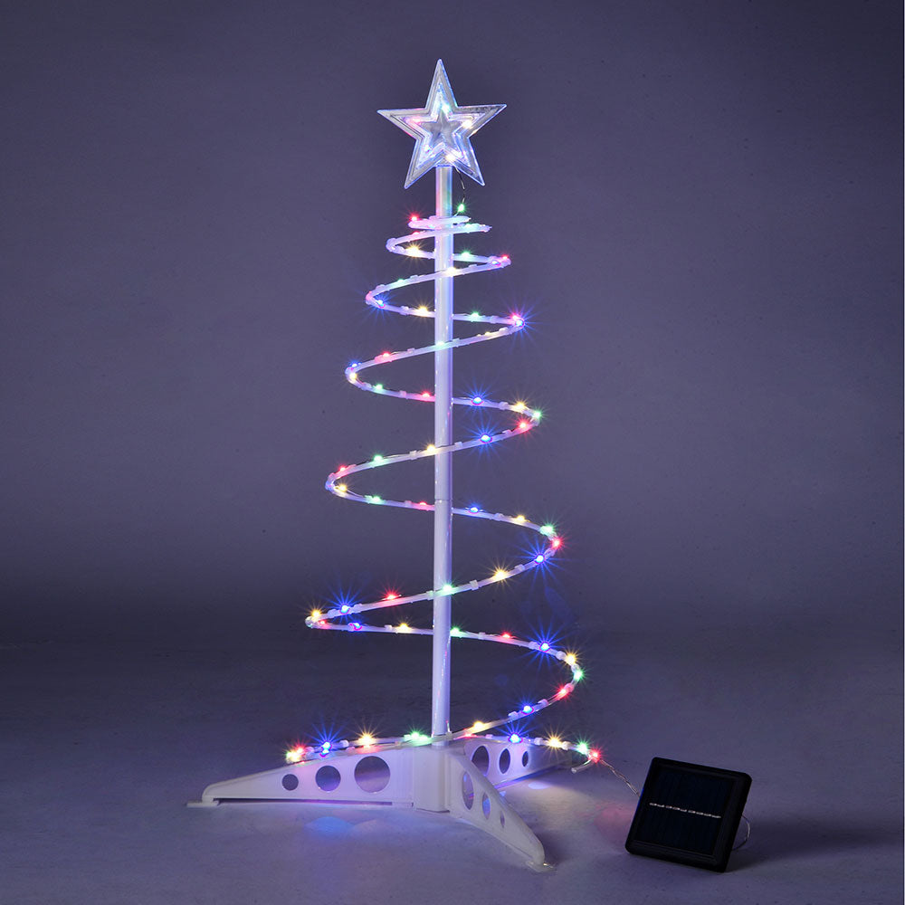 Yescom 2' Pre-Lit Spiral Christmas Tree Solar Operated