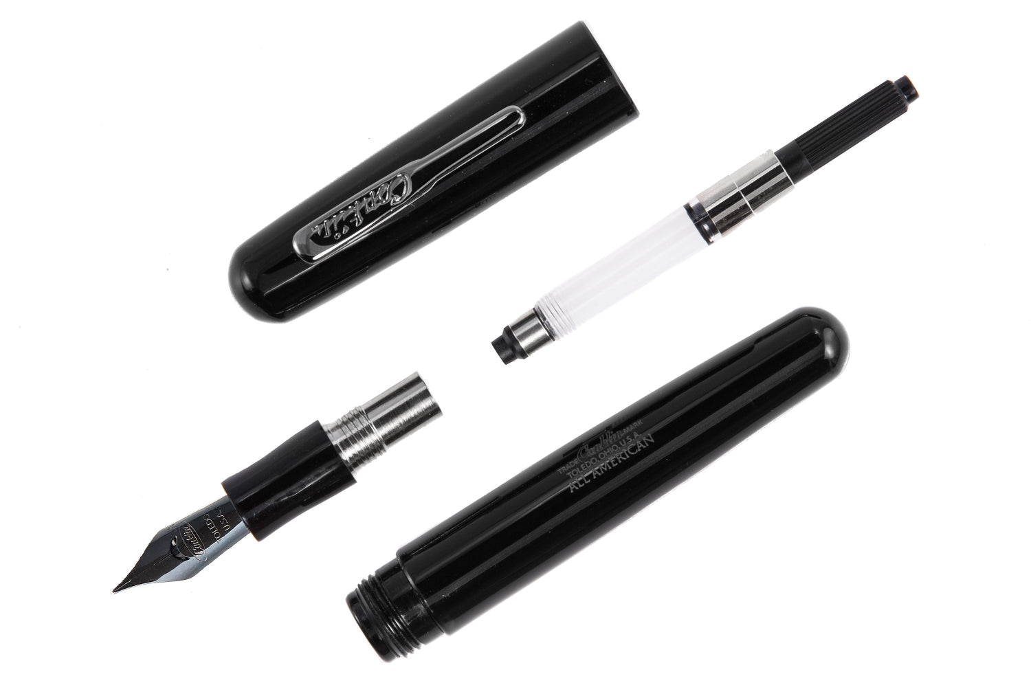 Conklin All American Fountain Pen - Raven Black