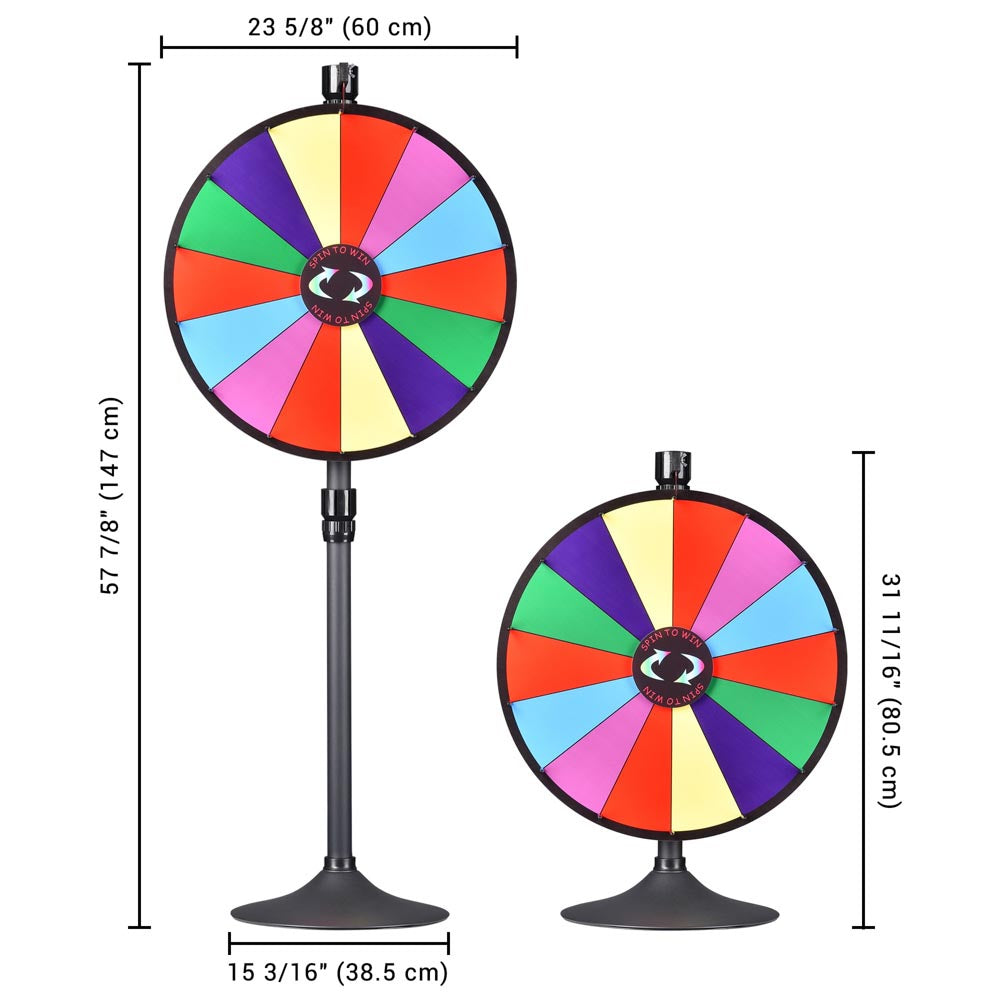 WinSpin 24 14 Slot Floor Stand Color Clicker Dry Erase Prize Wheel