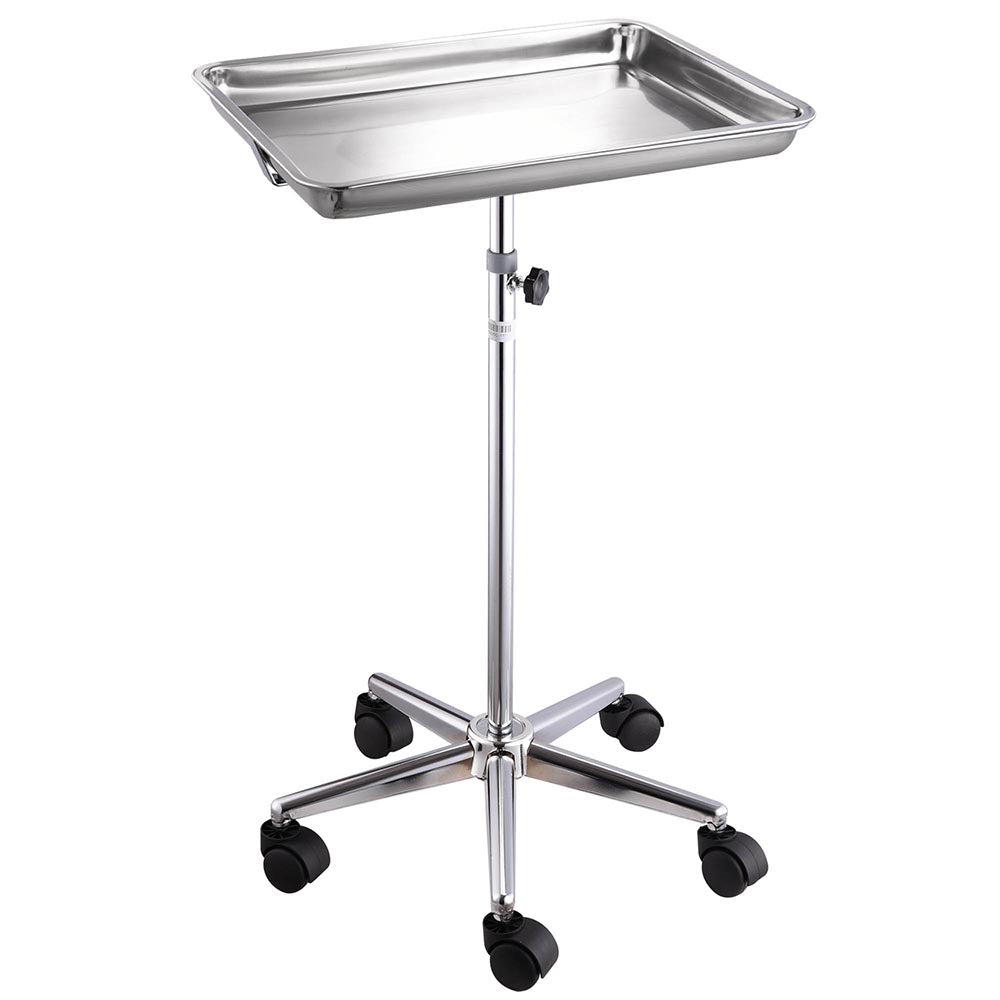 Yescom Mayo Stand Medical Equipment Stainless Steel Tray 5 Legs