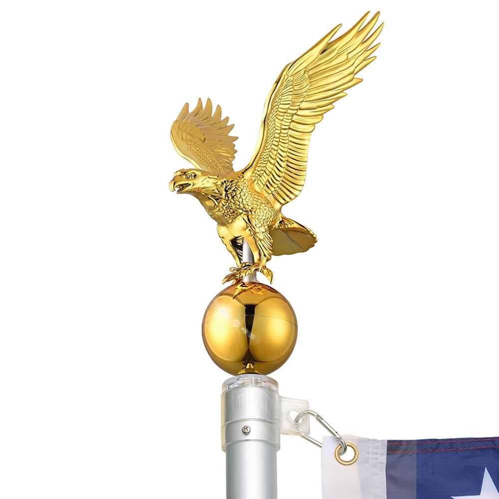 Yescom 30' Telescopic Flag Pole and Flag Kit with Regal Eagle