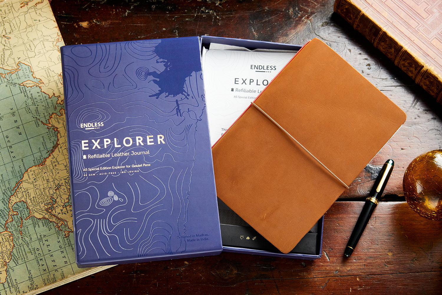 Endless Explorer A5 Refillable Leather Journal