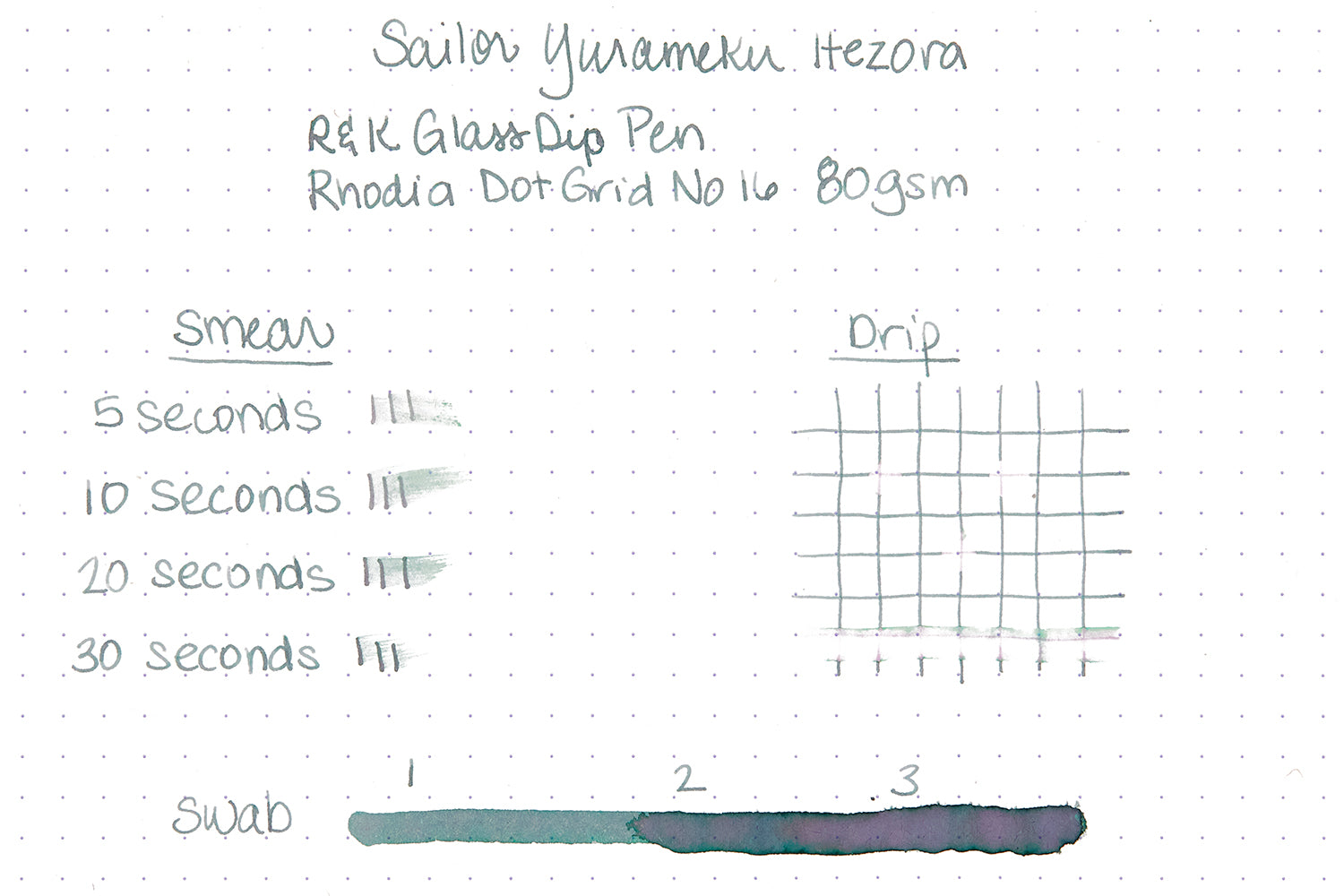 Sailor Yurameku Itezora - Ink Sample