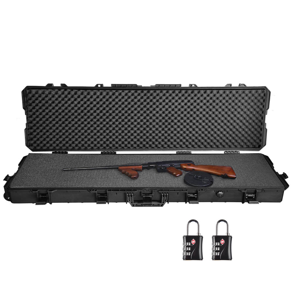 Yescom 40 Rolling Rifle Case with Foam TSA Padlocks IP67 Long Hard Case