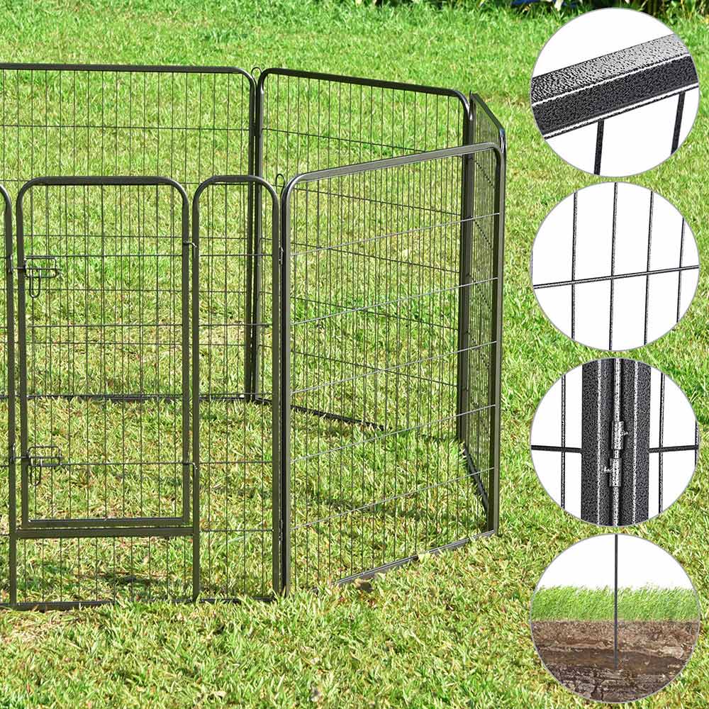 Yescom Heavy Duty Dog Playpen 40 Tall 8-Panel Puppy Pen Metal