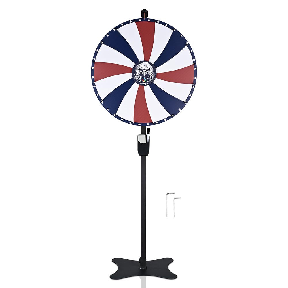 WinSpin 24 Floor Stand Tabletop Prize Wheel Bald Eagle Head