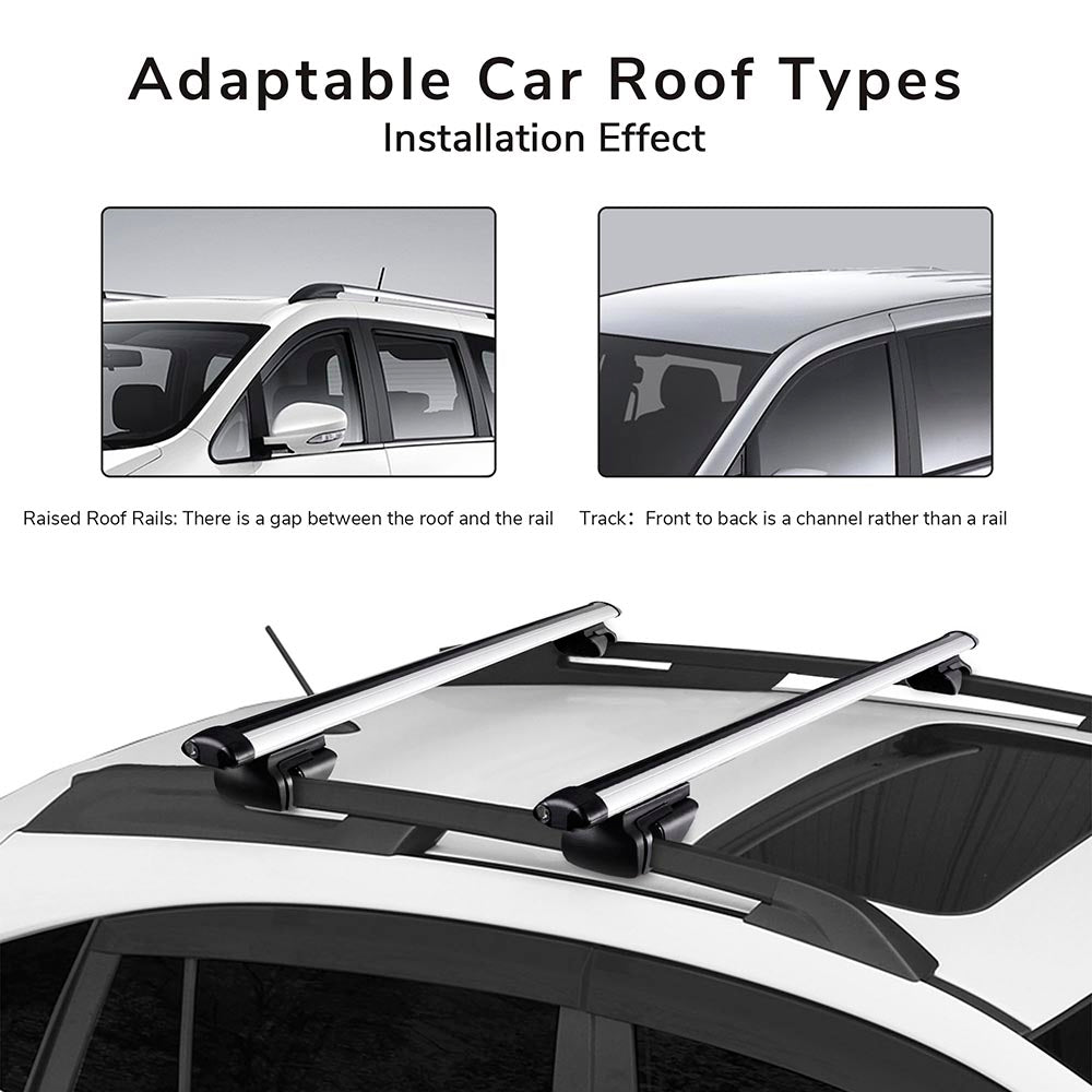 Yescom 55 Car Top Roof Rack Luggage Carrier Universal Cargo Cross Bar