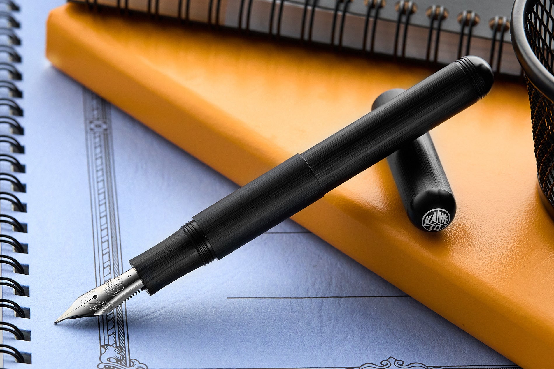 Kaweco Supra Fountain Pen - Aluminum Black