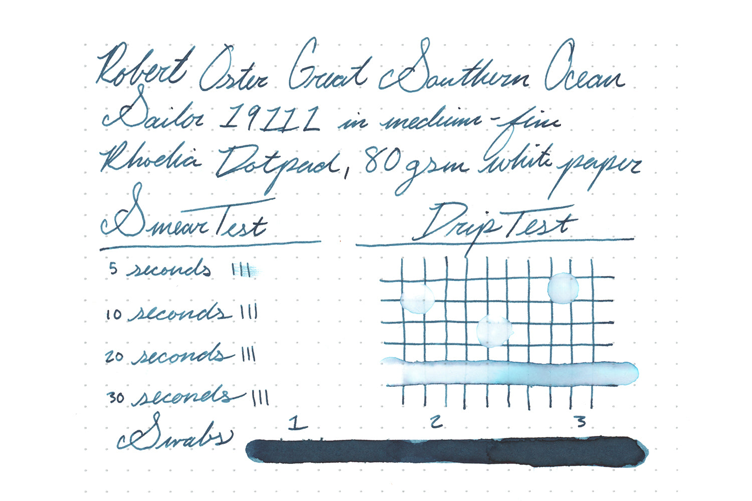 Robert Oster Great Southern Ocean - Ink Sample