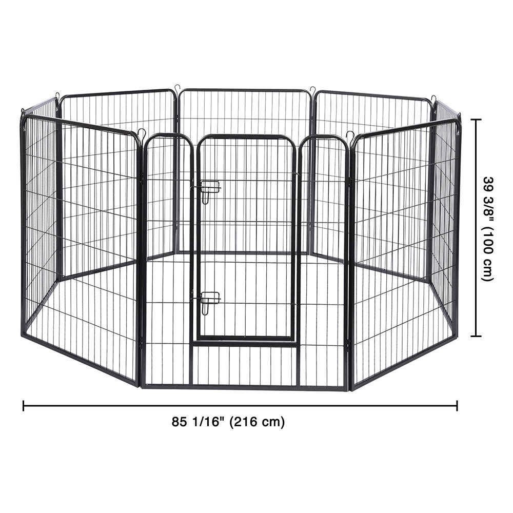 Yescom Heavy Duty Dog Playpen 40 Tall 8-Panel Puppy Pen Metal