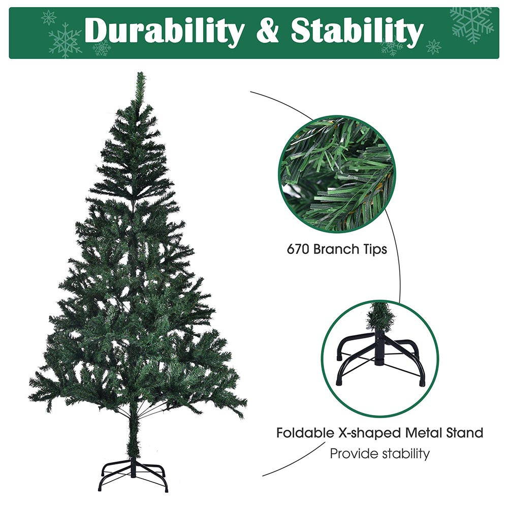 Yescom 6 feet Synthetic Christmas Tree Foldable X-shaped Metal Stand