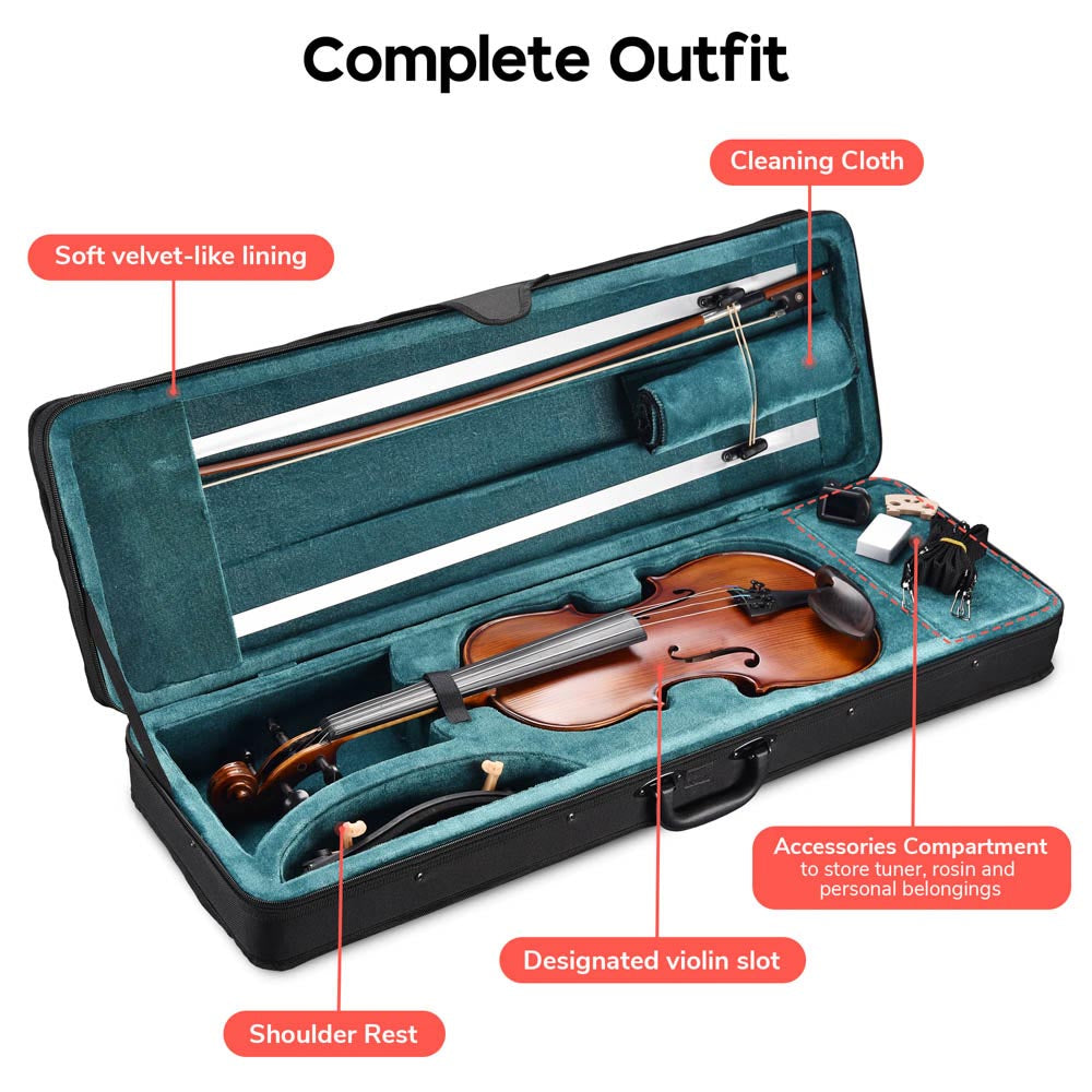 Yescom Full Size Violin Advanced Student Fiddle w/ Bow Case Set A