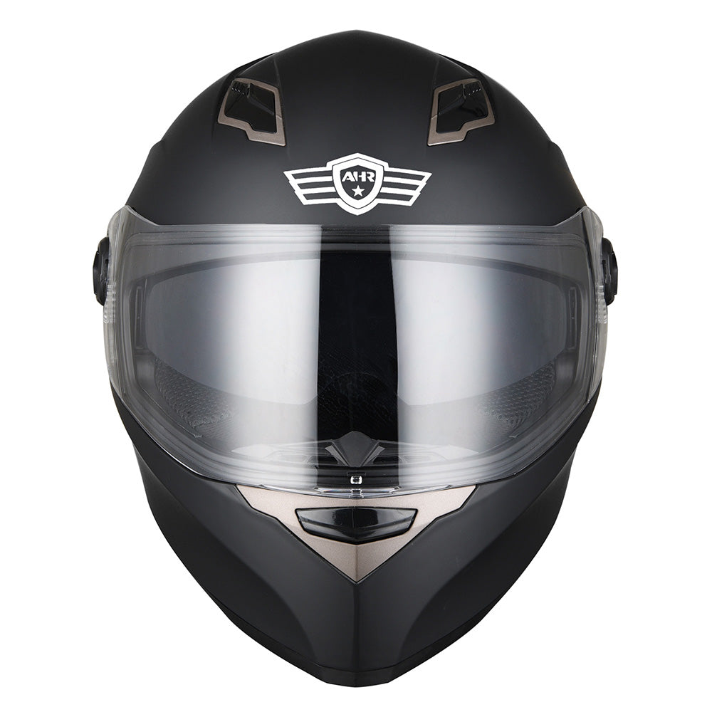 AHR DOT Motorcycle Helmet Full Face Dual Visors Matte Black