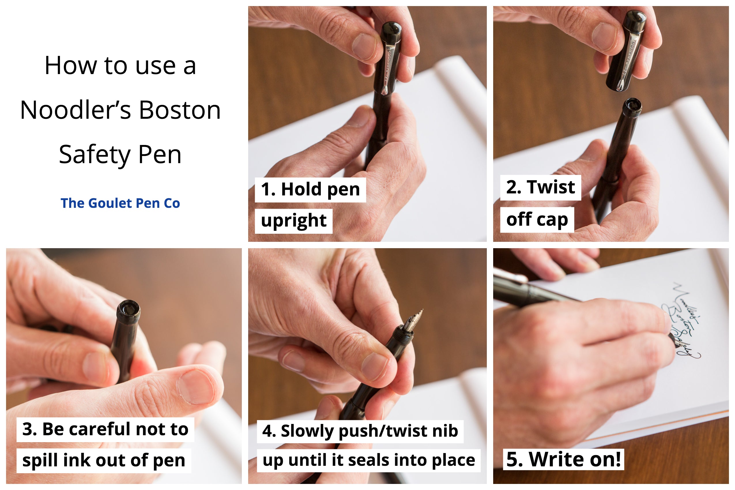 Noodler's Boston Safety Pen - Black