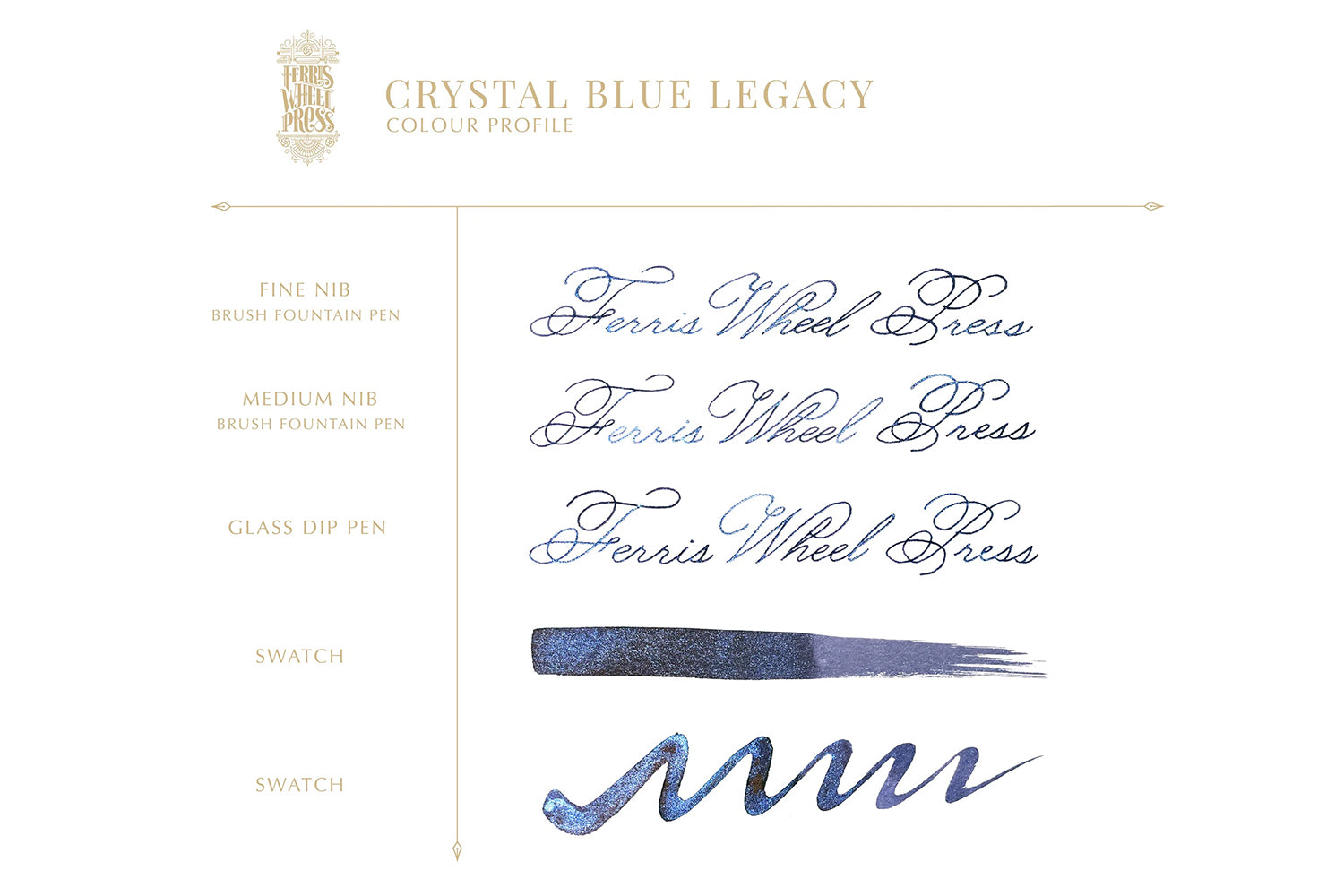 Ferris Wheel Press Crystal Blue Legacy - 38ml Bottled Ink (2024 LE)