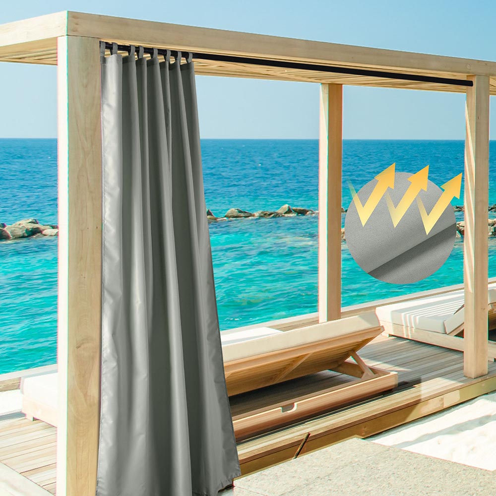 Yescom 2-Pcs Outdoor Tab Top Curtain Panel, 54Wx84L