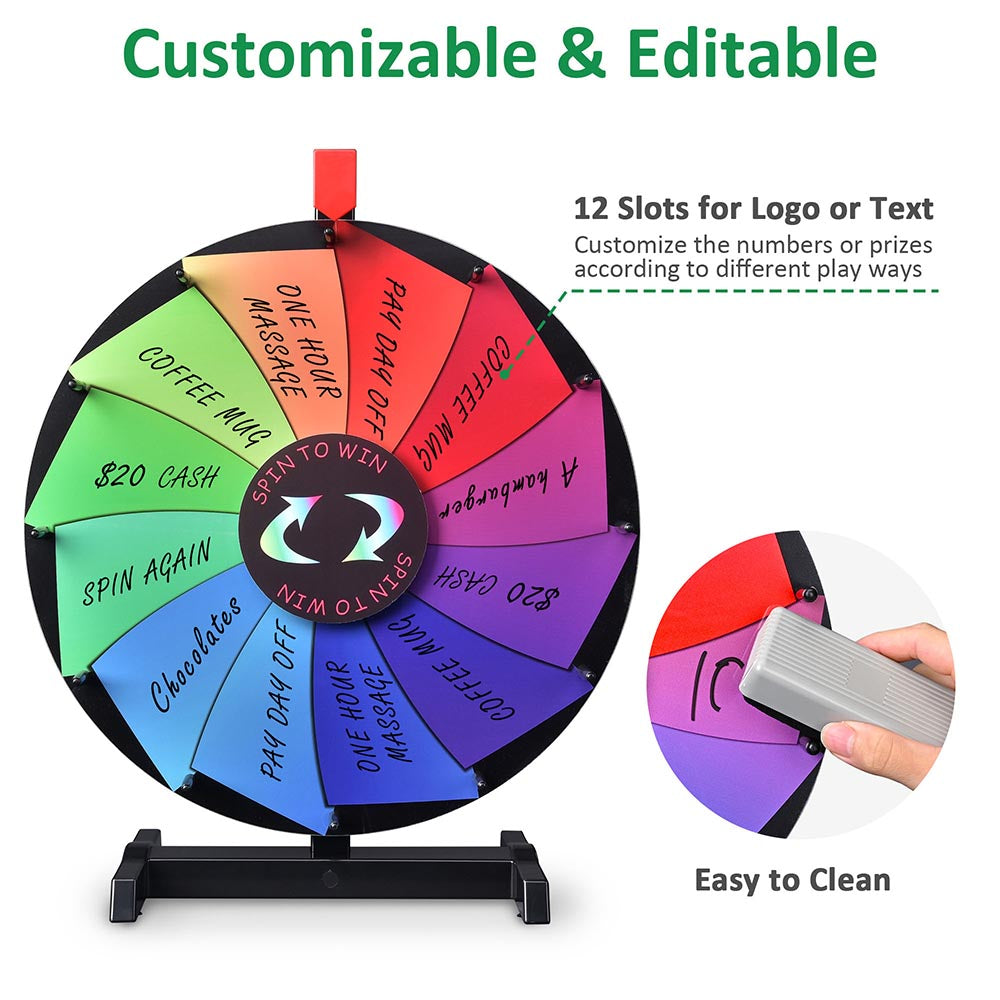 WinSpin 15 Prize Wheel Tabletop Breeze Wheel 12-Slot