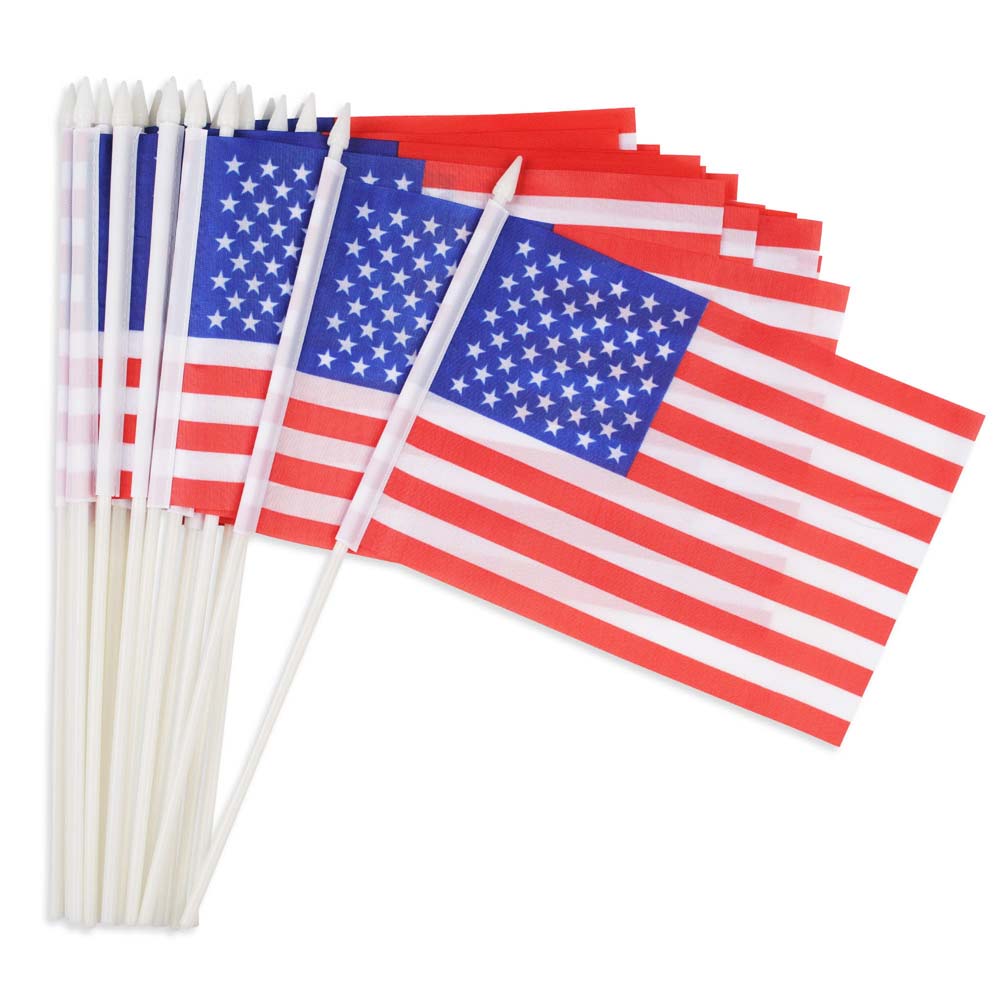 Yescom Small American Flag on Stick 8x5(12ct or 24ct Options)