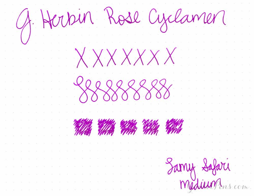 Jacques Herbin Rose Cyclamen - Ink Sample