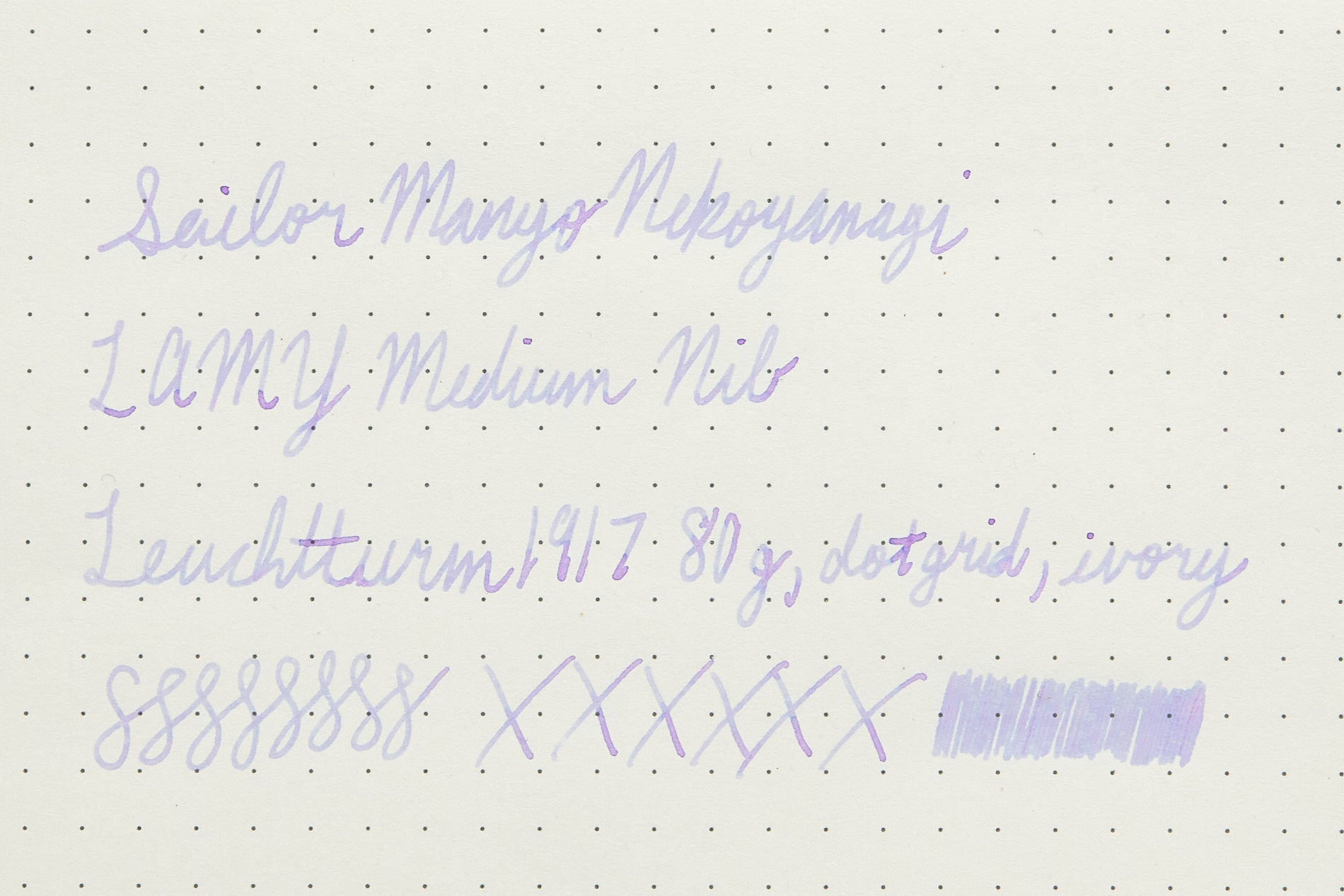 Sailor Manyo Nekoyanagi - Ink Sample