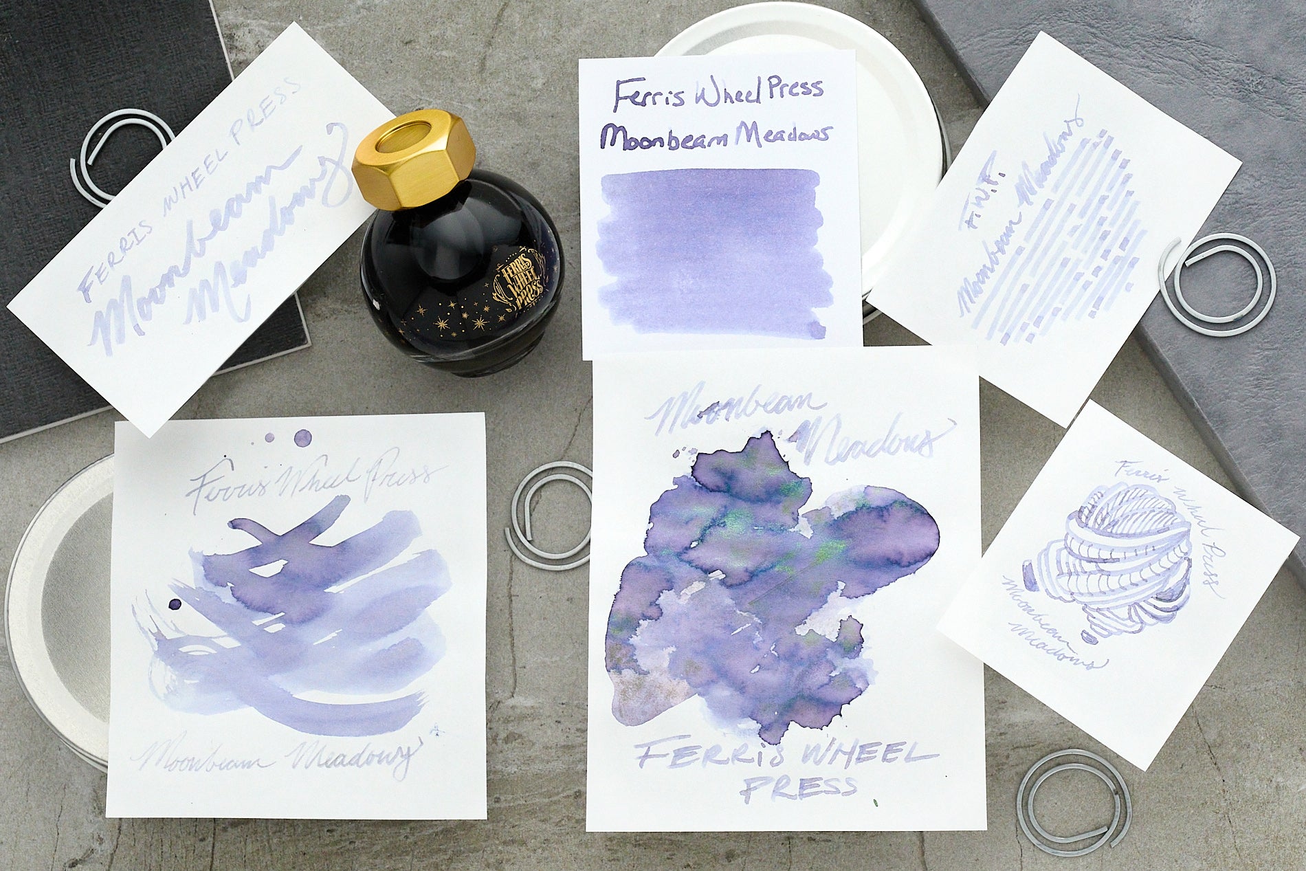 Ferris Wheel Press Moonbeam Meadows - Ink Sample